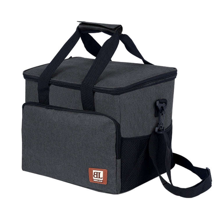 Large Capacity Waterproof Insulated Bag Outdoor Picnic Portable Bento Pack, Style: 27L Black Large