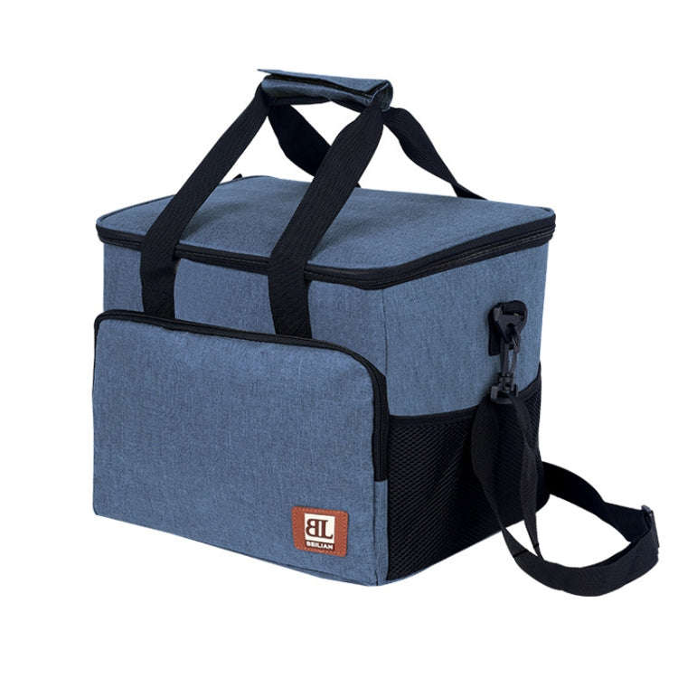 Large Capacity Waterproof Insulated Bag Outdoor Picnic Portable Bento Pack, Style: 27L Navy Blue ...