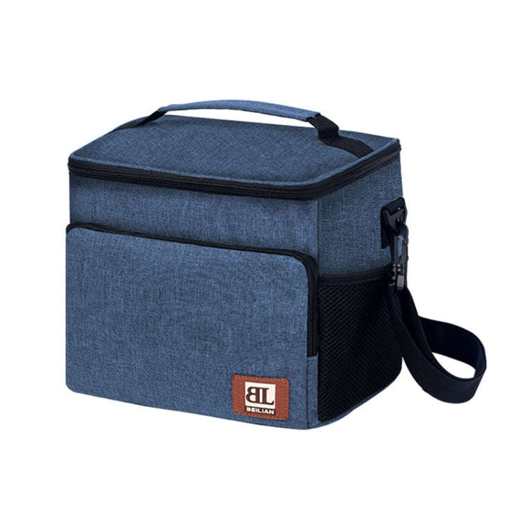 Large Capacity Waterproof Insulated Bag Outdoor Picnic Portable Bento Pack, Style: 12L Navy Blue ...
