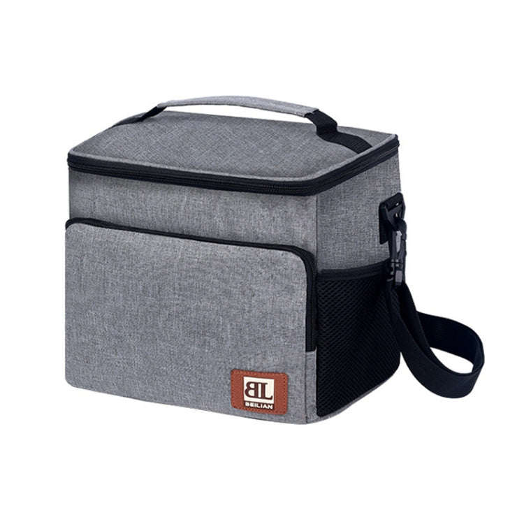 Large Capacity Waterproof Insulated Bag Outdoor Picnic Portable Bento Pack, Style: 12L Gray Small