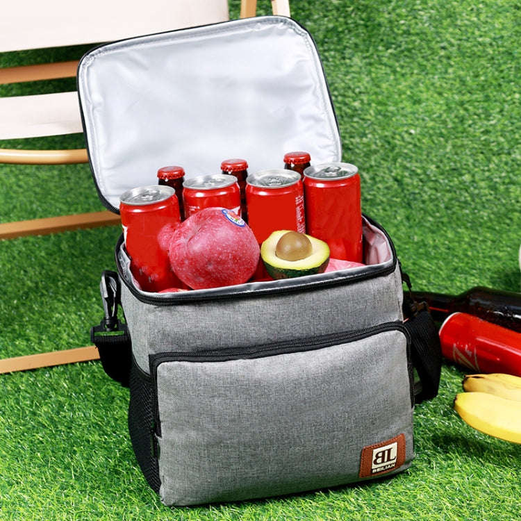 Large Capacity Waterproof Insulated Bag Outdoor Picnic Portable Bento Pack, Style: 12L Navy Blue ...