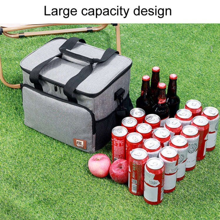 Large Capacity Waterproof Insulated Bag Outdoor Picnic Portable Bento Pack, Style: 12L Navy Blue ...