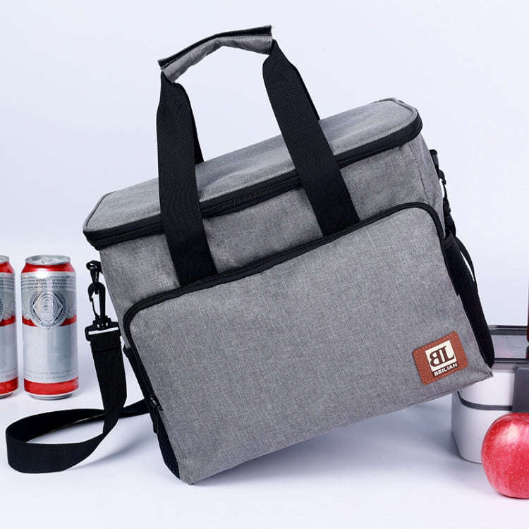 Large Capacity Waterproof Insulated Bag Outdoor Picnic Portable Bento Pack, Style: 12L Navy Blue ...