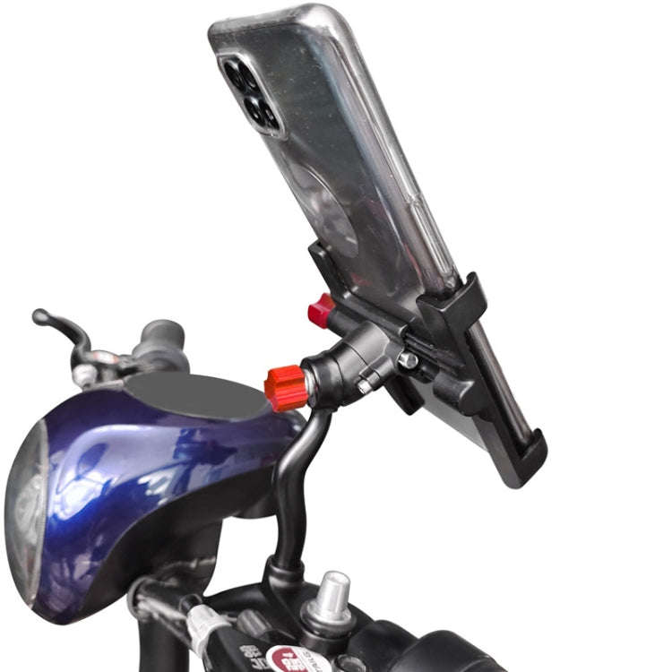 PROMEND Aluminum Alloy Cell Phone Holder Adjustable Angle Rotating Motorcycle Navigation Support,...
