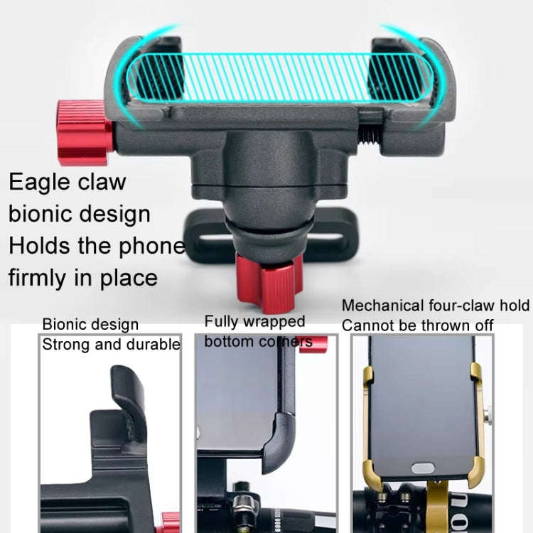 PROMEND Aluminum Alloy Cell Phone Holder Adjustable Angle Rotating Motorcycle Navigation Support,...
