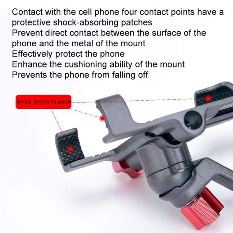 PROMEND Aluminum Alloy Cell Phone Holder Adjustable Angle Rotating Motorcycle Navigation Support,...