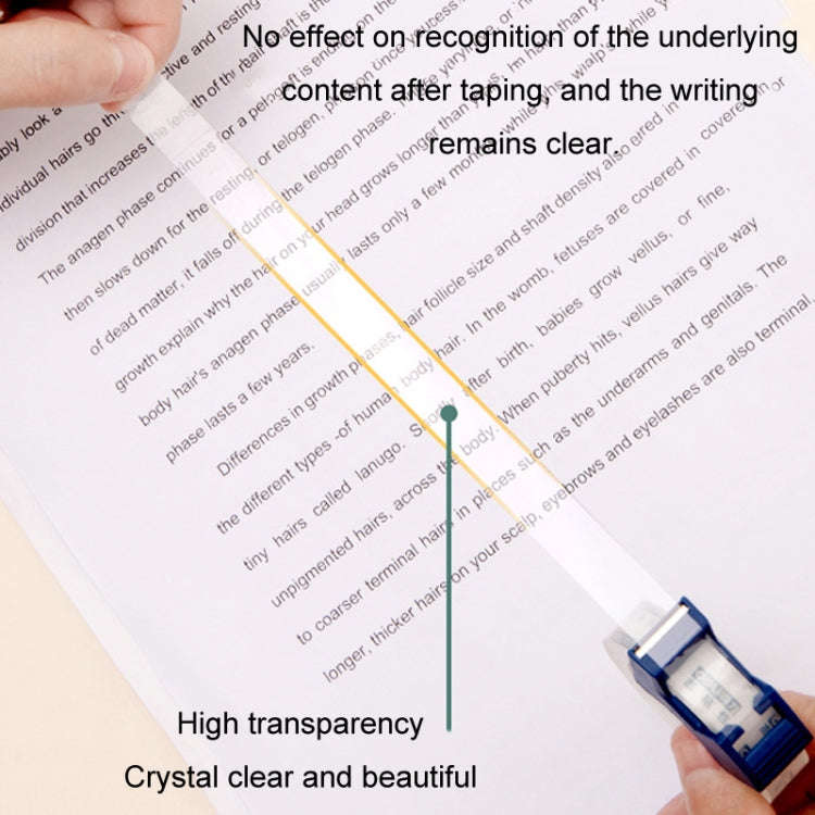 Deli Transparent Tape Student Stationery Office Correction Questions Sticky Typo Tape With Cutter