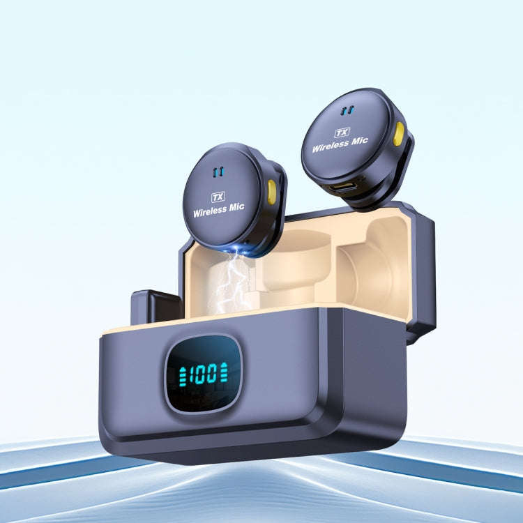 8 Pin Wireless Lavalier Button Microphone With Magnetic Suction & Back Clip Design