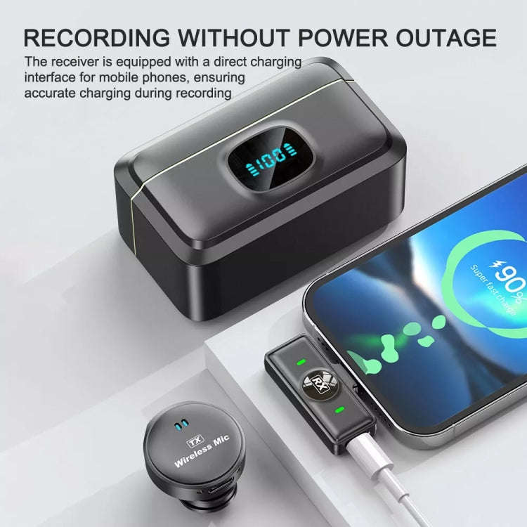 8 Pin Wireless Lavalier Button Microphone With Magnetic Suction & Back Clip Design