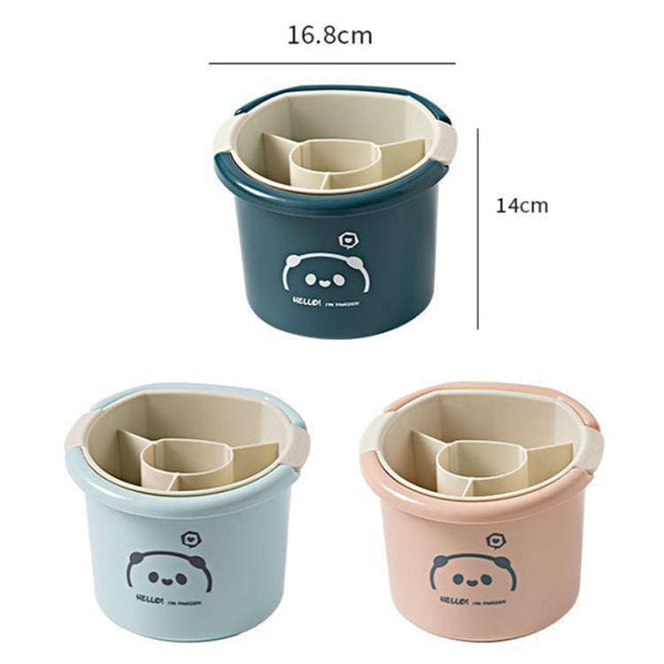 Multifunctional Household Chopsticks Spoon Storage Rack Double-layer Kitchen Drain Holder(Light B...