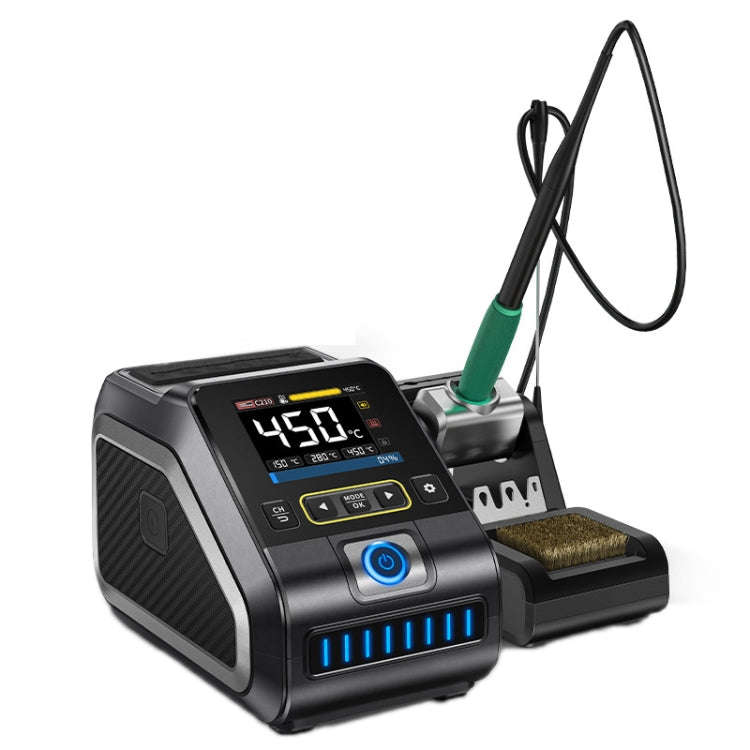 FNIRSI 200W Intelligent Constant Temperature Electric Soldering Iron Station, Set: US Plug F210 K...