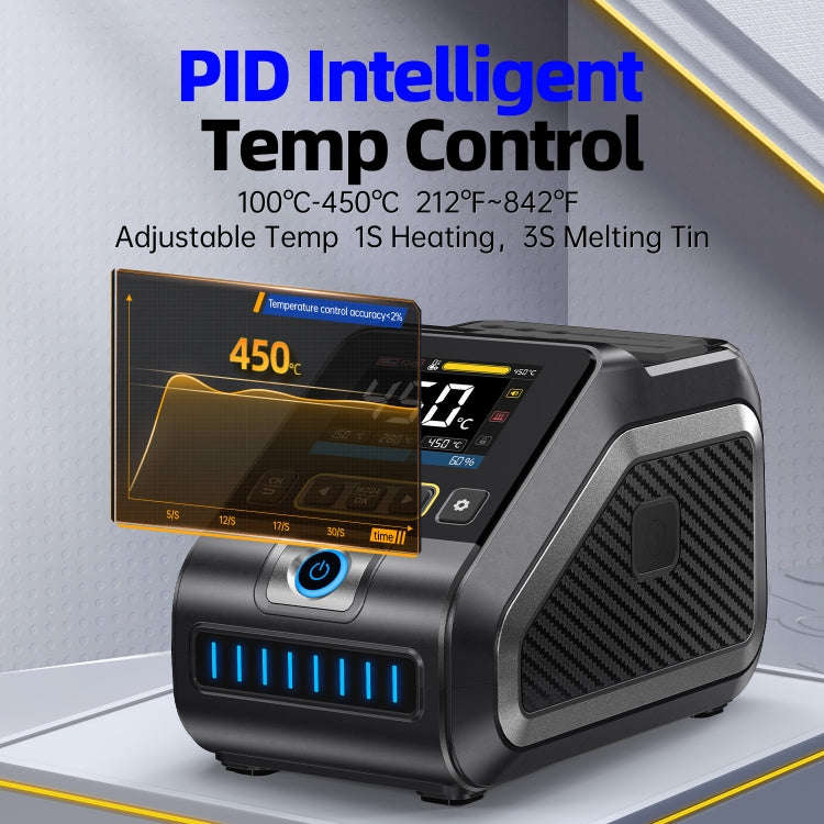 FNIRSI 200W Intelligent Constant Temperature Electric Soldering Iron Station, Set: US Plug F245 B...