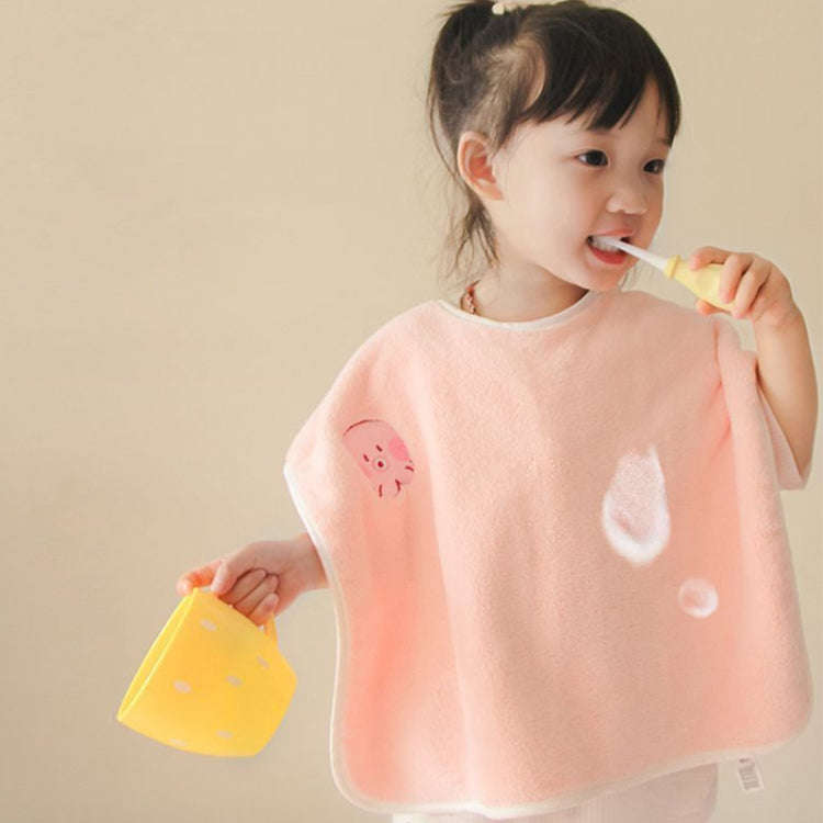 Children Wash Towel Brushing Baby Bib Not Wetsuit Multifunctional Facial Washing Towel, Color: Pi...