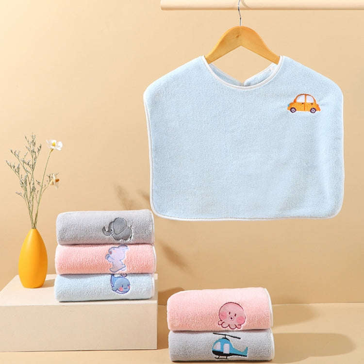 Children Wash Towel Brushing Baby Bib Not Wetsuit Multifunctional Facial Washing Towel, Color: Pi...