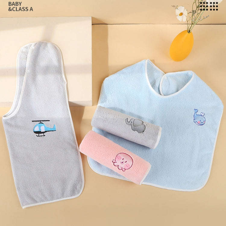 Children Wash Towel Brushing Baby Bib Not Wetsuit Multifunctional Facial Washing Towel, Color: Pi...
