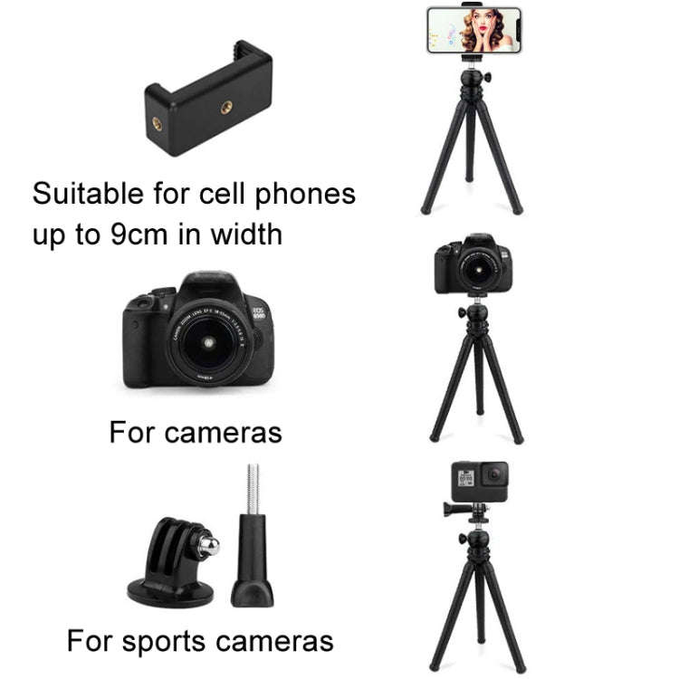 Octopus Fish Silicone Camera Tripod Desktop Folding Stand With Bluetooth Controller+Adapter+Phone...