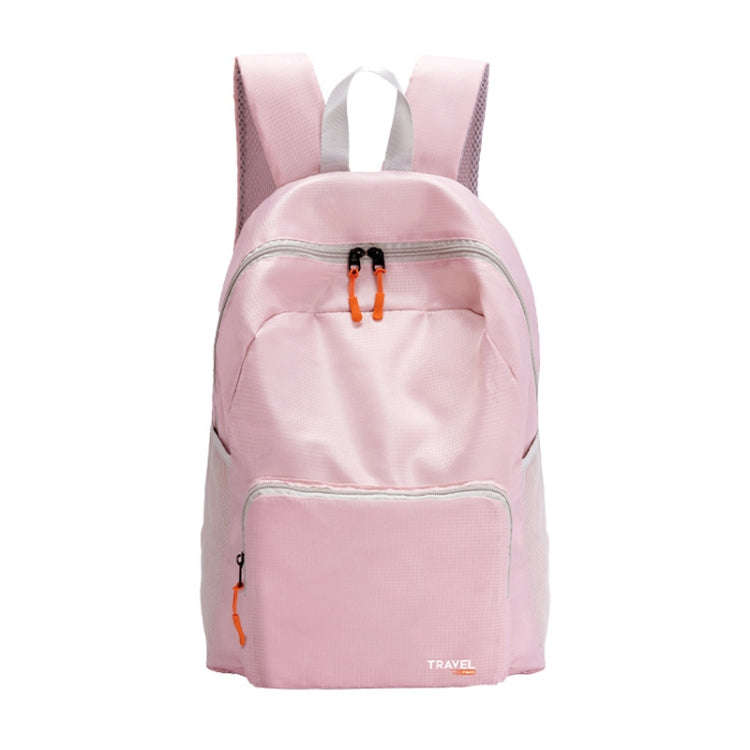 Lightweight Sports Mountaineering Bag Portable Folding Double Shoulder Backpack(Pink)