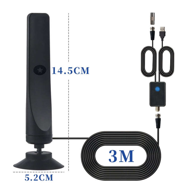4K 1080P Indoor Digital TV Antenna For Local Channels 50 Miles Range With Amplifier Signal Booster
