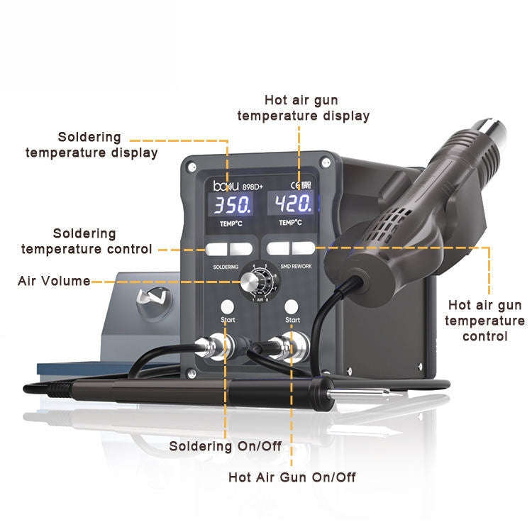BAKU BA-898D+ T12 Solder Station Adjustable Temperature Electric Digital Soldering Iron For Phone...
