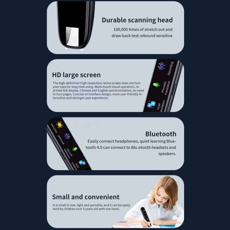 International Version Multi-language Camera Scanning Offline Translation Pen(Black)