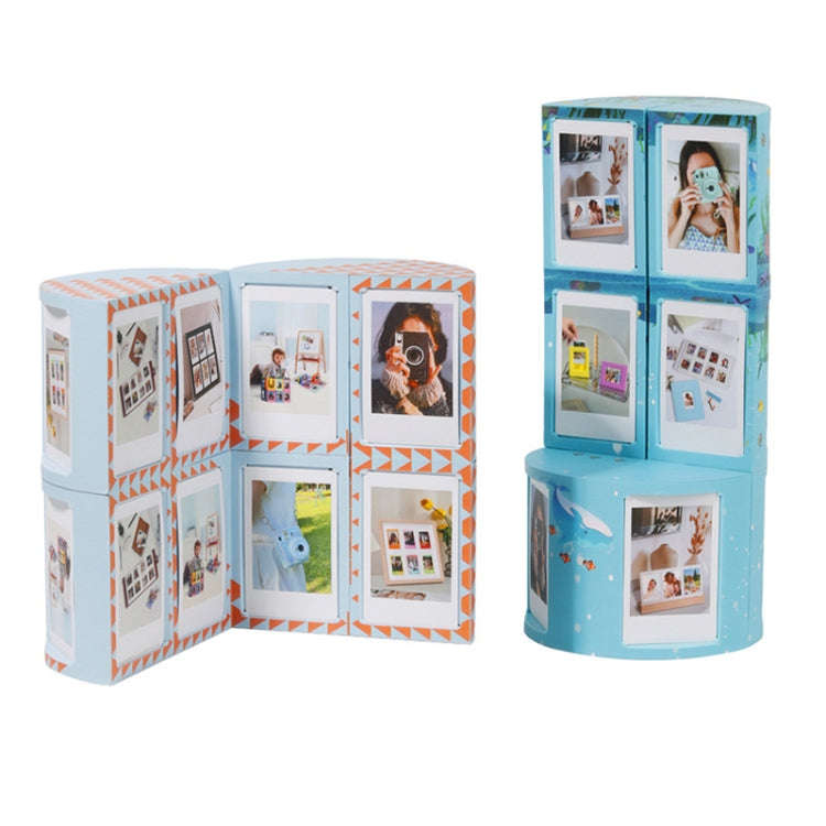 For Mini 3-Inch Transformable DIY Photo Frame Stand Storage Rack(Underwater World)