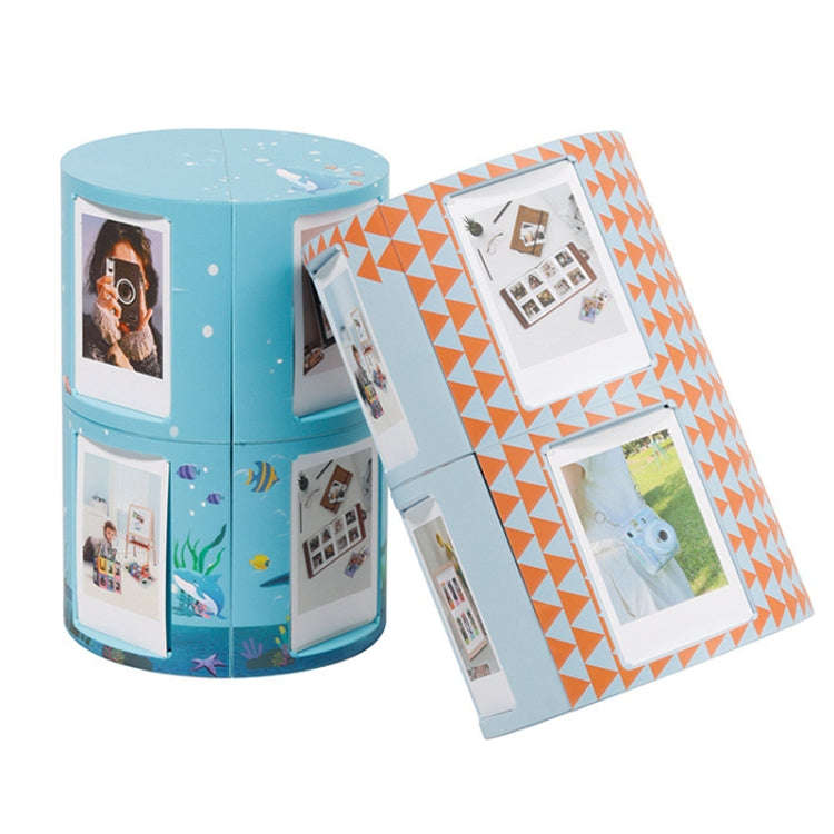 For Mini 3-Inch Transformable DIY Photo Frame Stand Storage Rack(Underwater World)