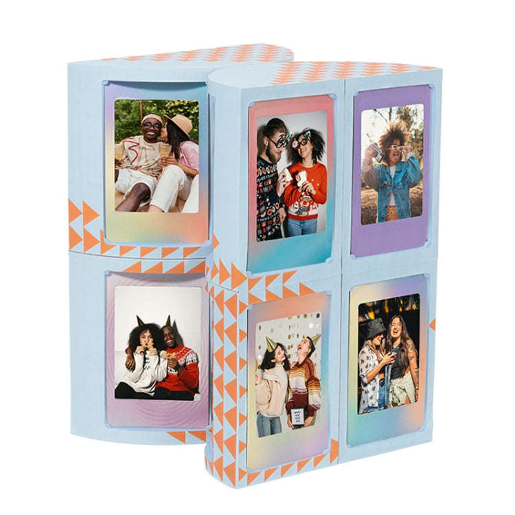 For Mini 3-Inch Transformable DIY Photo Frame Stand Storage Rack(Simple Triangle)