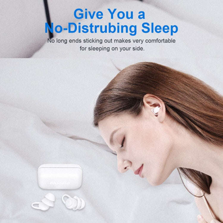 Bluedio NE Sleeping Silicone Earplugs Noise Reducing Soundproofing Earplugs With Storage Case(White)