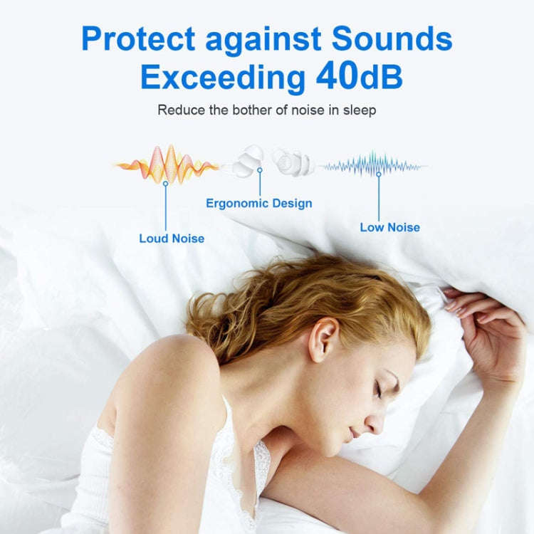 Bluedio NE Sleeping Silicone Earplugs Noise Reducing Soundproofing Earplugs With Storage Case(White)
