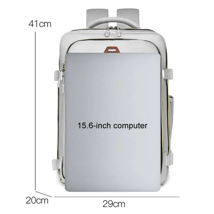 WEIXIER B717 Large Capacity Travel Shoulder Bag Simple Students Universal Schoolbag(Gray)