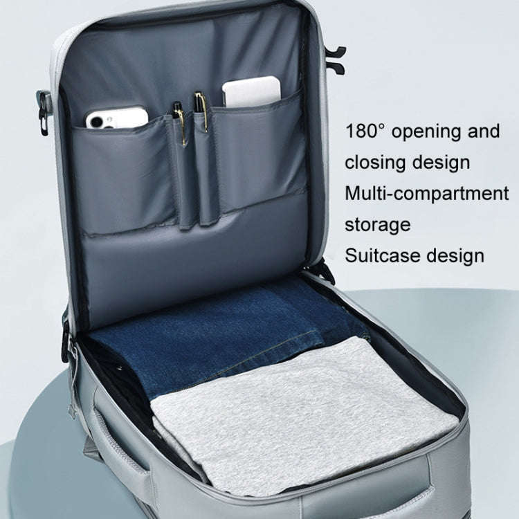 WEIXIER B722 Simple Style Large Capacity Travel Multifunctional Backpack(Light Blue)