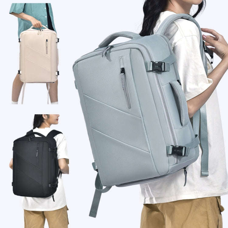 WEIXIER B722 Simple Style Large Capacity Travel Multifunctional Backpack(Light Blue)
