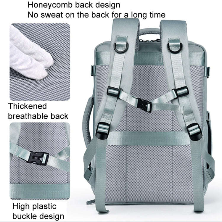 WEIXIER B722 Simple Style Large Capacity Travel Multifunctional Backpack(Light Blue)