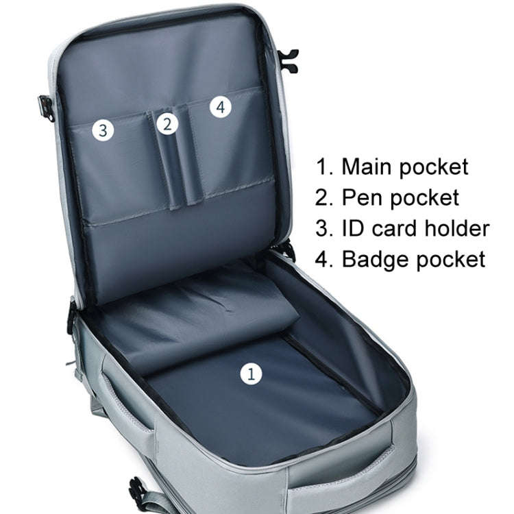 WEIXIER B722 Simple Style Large Capacity Travel Multifunctional Backpack(Light Blue)