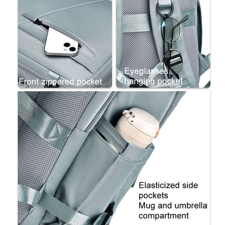 WEIXIER B722 Simple Style Large Capacity Travel Multifunctional Backpack(Light Blue)