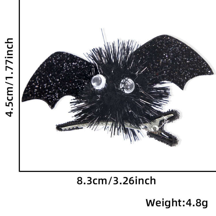 1pair Halloween Bat Hairpin Children Costume Headdress(Black)