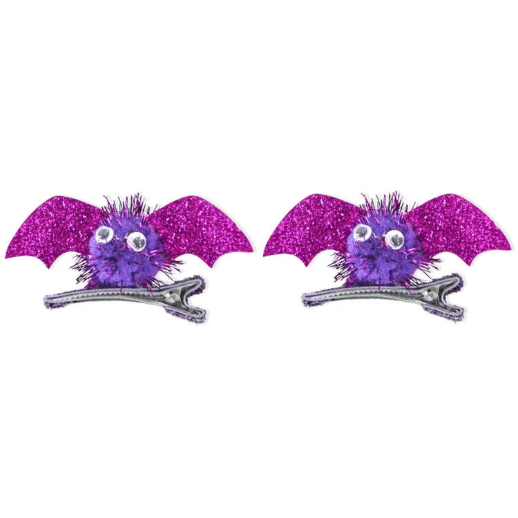 1pair Halloween Bat Hairpin Children Costume Headdress(Rose Red)