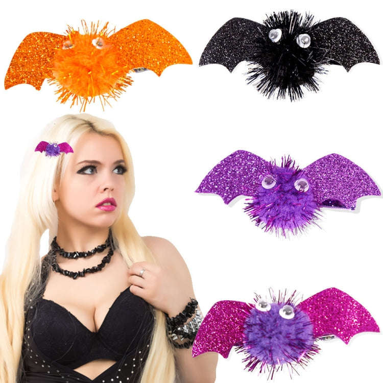 1pair Halloween Bat Hairpin Children Costume Headdress(Green)