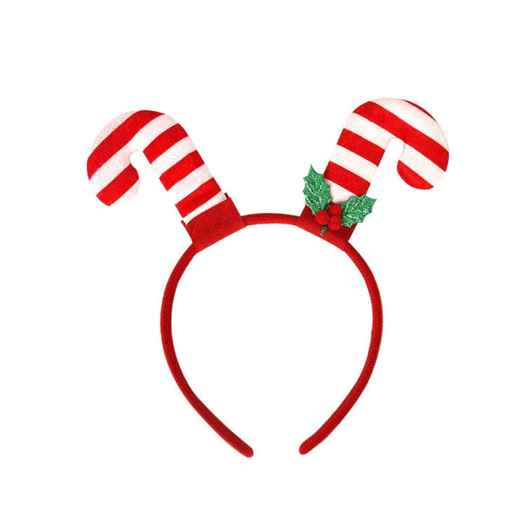 3D Cartoon Christmas Headband Christmas Party Decorations, Color: Double Crutches