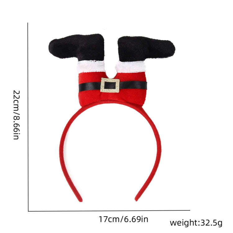 3D Cartoon Christmas Headband Christmas Party Decorations, Color: Santas Legs