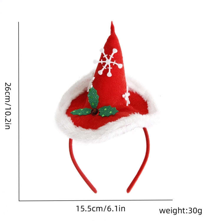 3D Cartoon Christmas Headband Christmas Party Decorations, Color: Christmas Hat