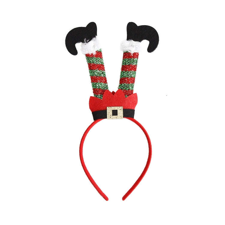 3D Cartoon Christmas Headband Christmas Party Decorations, Color: Long-legged Santas