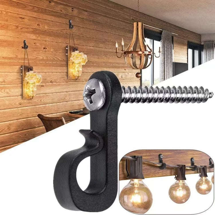 45pcs /Box Holiday Lights Hanger Hooks With Phillips Screw For Wire And Led Light(White)