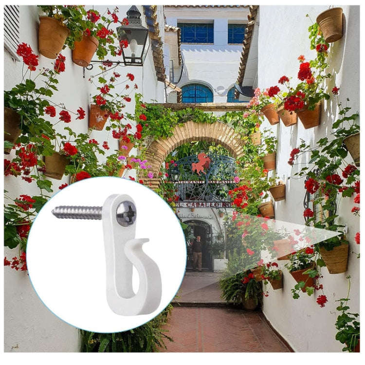 45pcs /Box Holiday Lights Hanger Hooks With Phillips Screw For Wire And Led Light(White)
