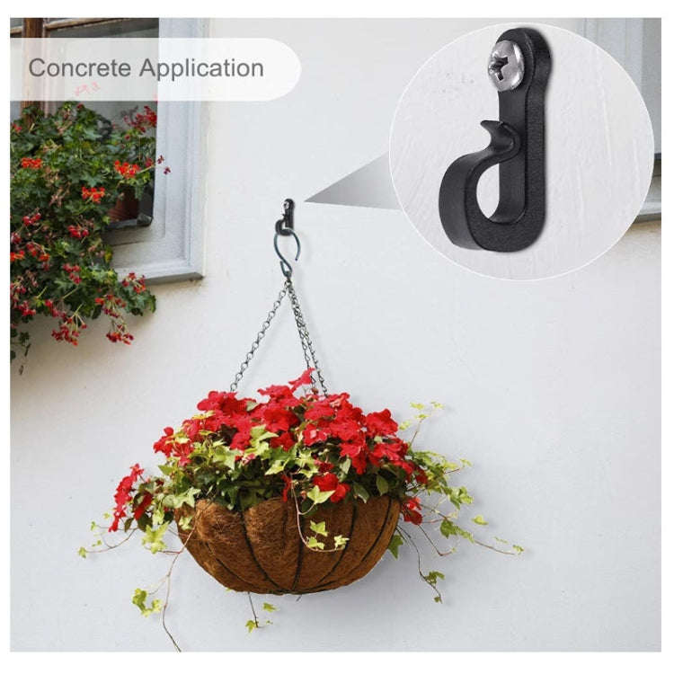 20pcs /Box Holiday Lights Hanger Hooks With Phillips Screw For Wire And Led Light(Black)