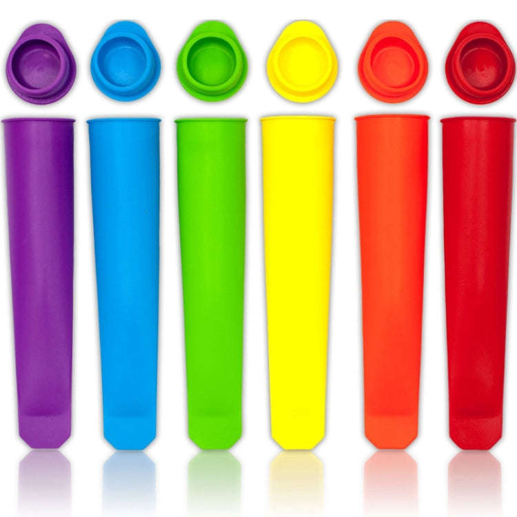 6Colors / Set Food Grade Long Silicone Popsicle Ice Cream Molds