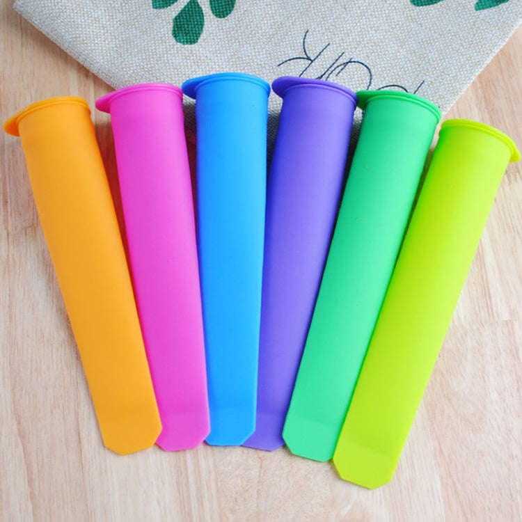 6Colors / Set Food Grade Long Silicone Popsicle Ice Cream Molds