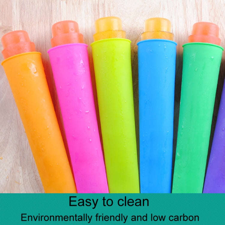 6Colors / Set Food Grade Long Silicone Popsicle Ice Cream Molds