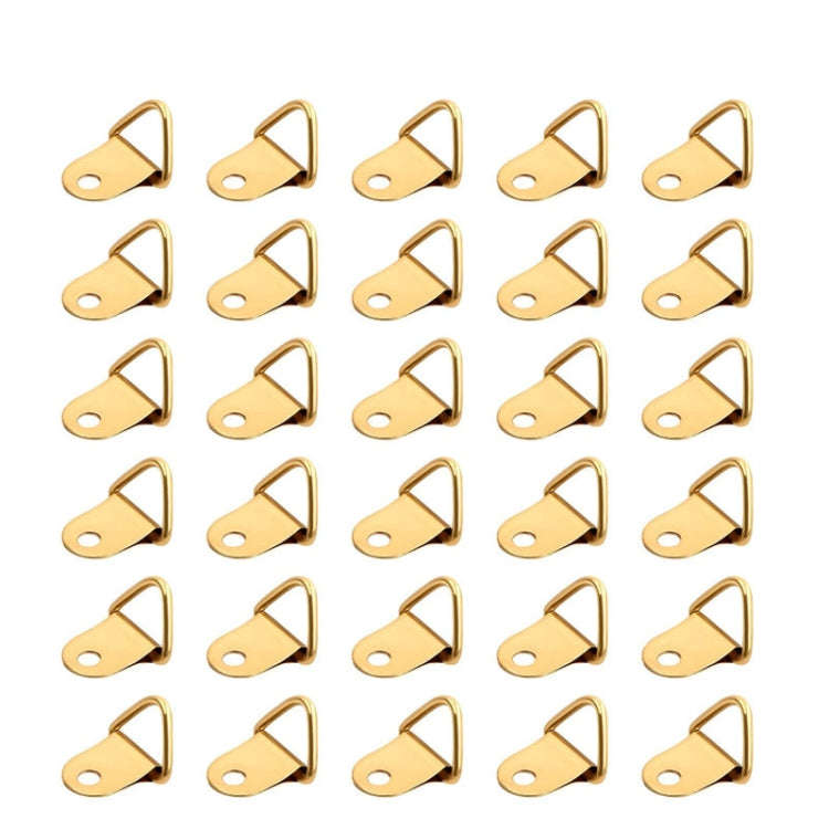 50pcs /Pack Photo Frame Hooks Hangers Triangle Single Hole Picture Hooks  with Screws(Gold)