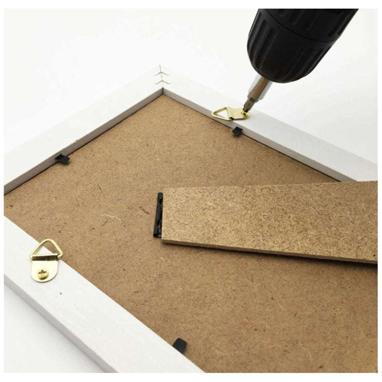 50pcs /Pack Photo Frame Hooks Hangers Triangle Single Hole Picture Hooks  with Screws(Gold)